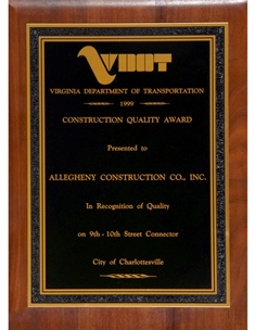 1999 VDOT Construction Quality Year